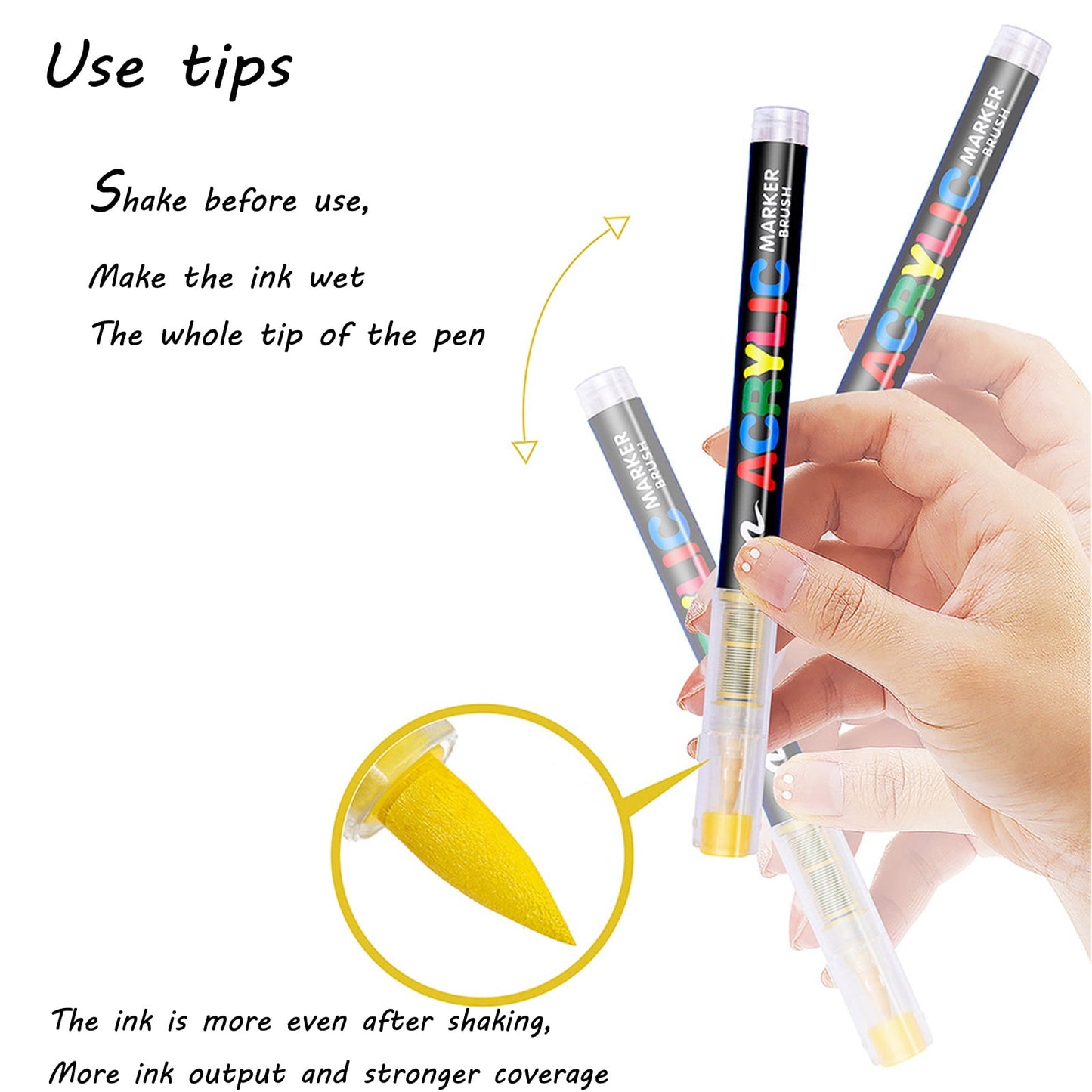 Ceramic Pen 12 Color Permanent Markers Waterproof (1.0-6.0mm) Acrylic Pens Suitable for Glass Ceramic Canvas Stone Metal Easter Eggs