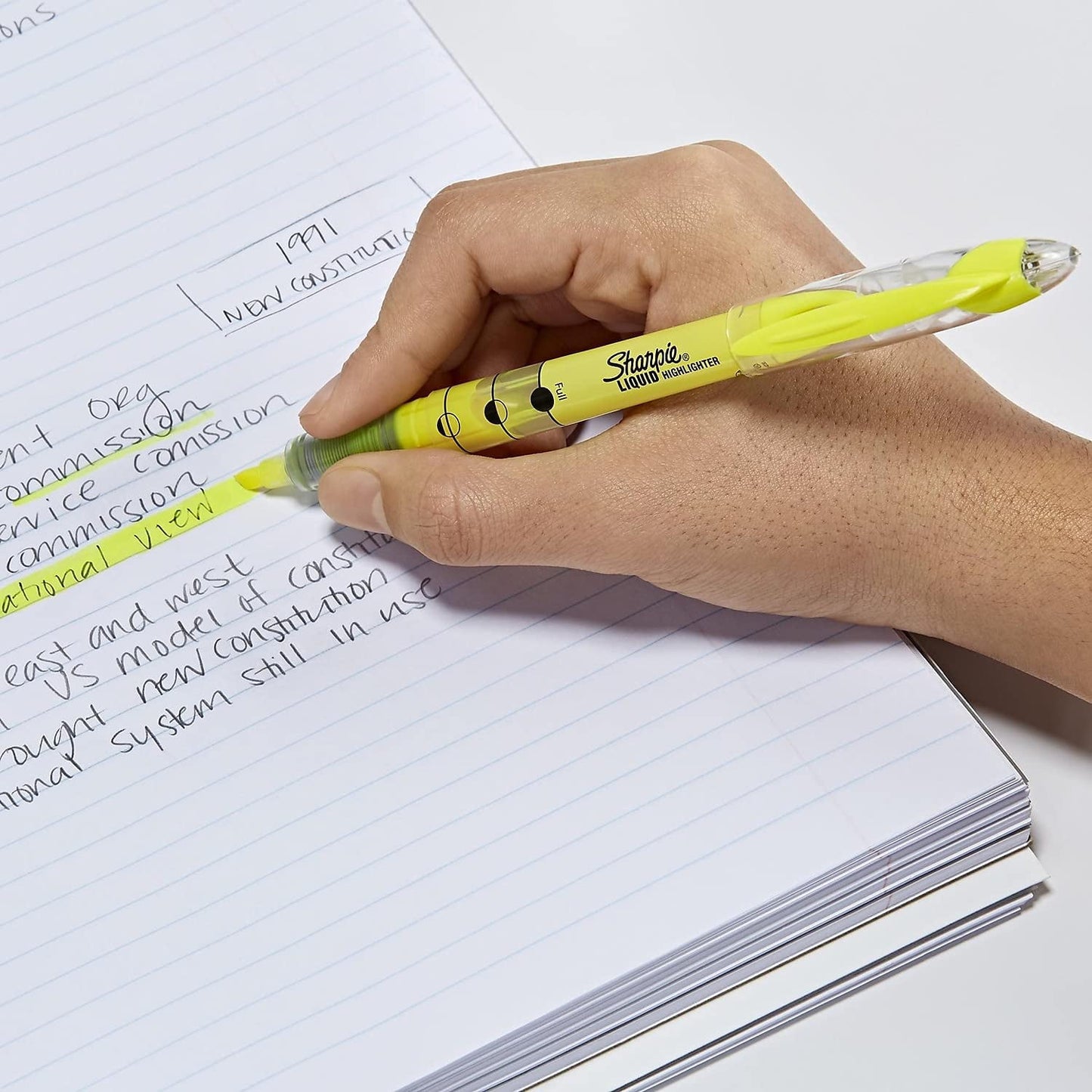 Sharpie Sharpie Liquid Pen Style Highlighters, Chisel Tip, Fluorescent Yellow, Dozen