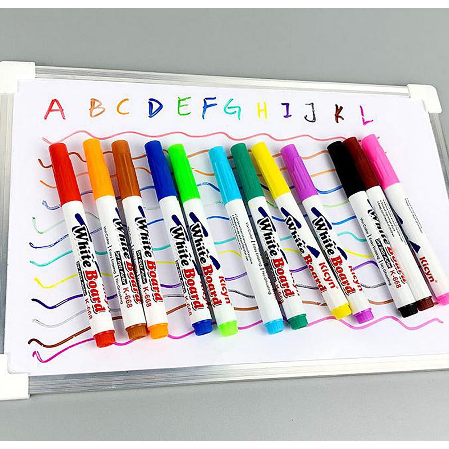 SDJMa Dry Wipe Pens Dry Erase Markers Low Odor Fine Tip Whiteboard Pens Pack of 12