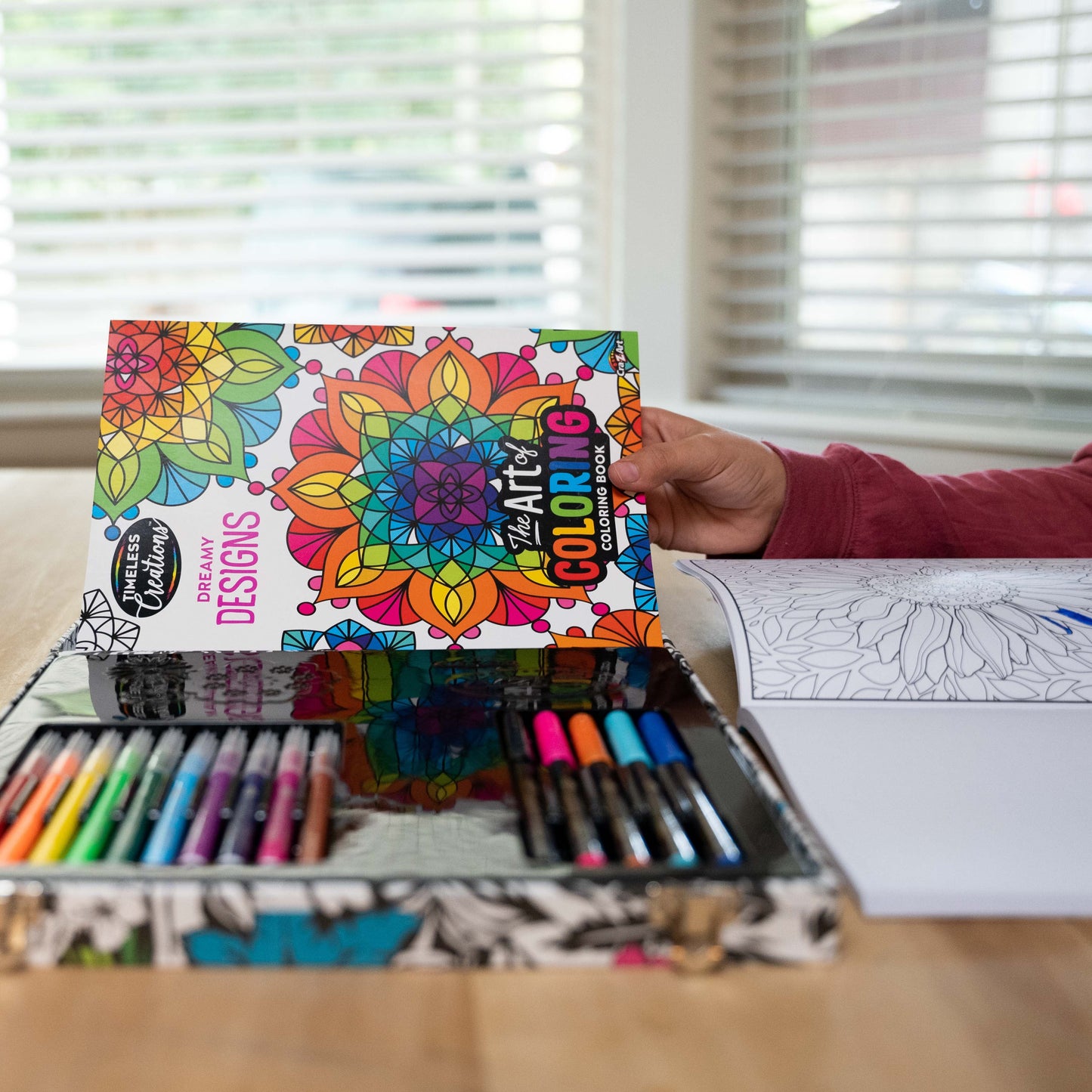 Cra-Z-Art Timeless Creations Multicolor Brush Marker Coloring Set, Beginner to Expert, Child Ages 6 Year and up