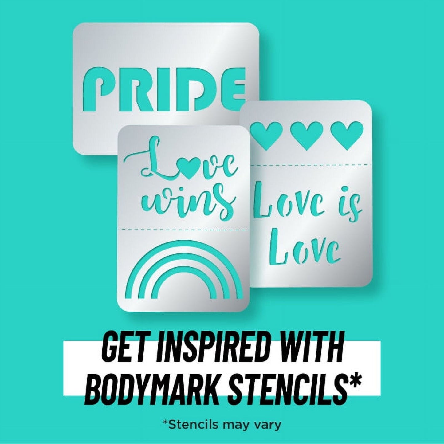 BODYMARK Temporary Tattoo Markers, Pride Pack, 11-Count Pack