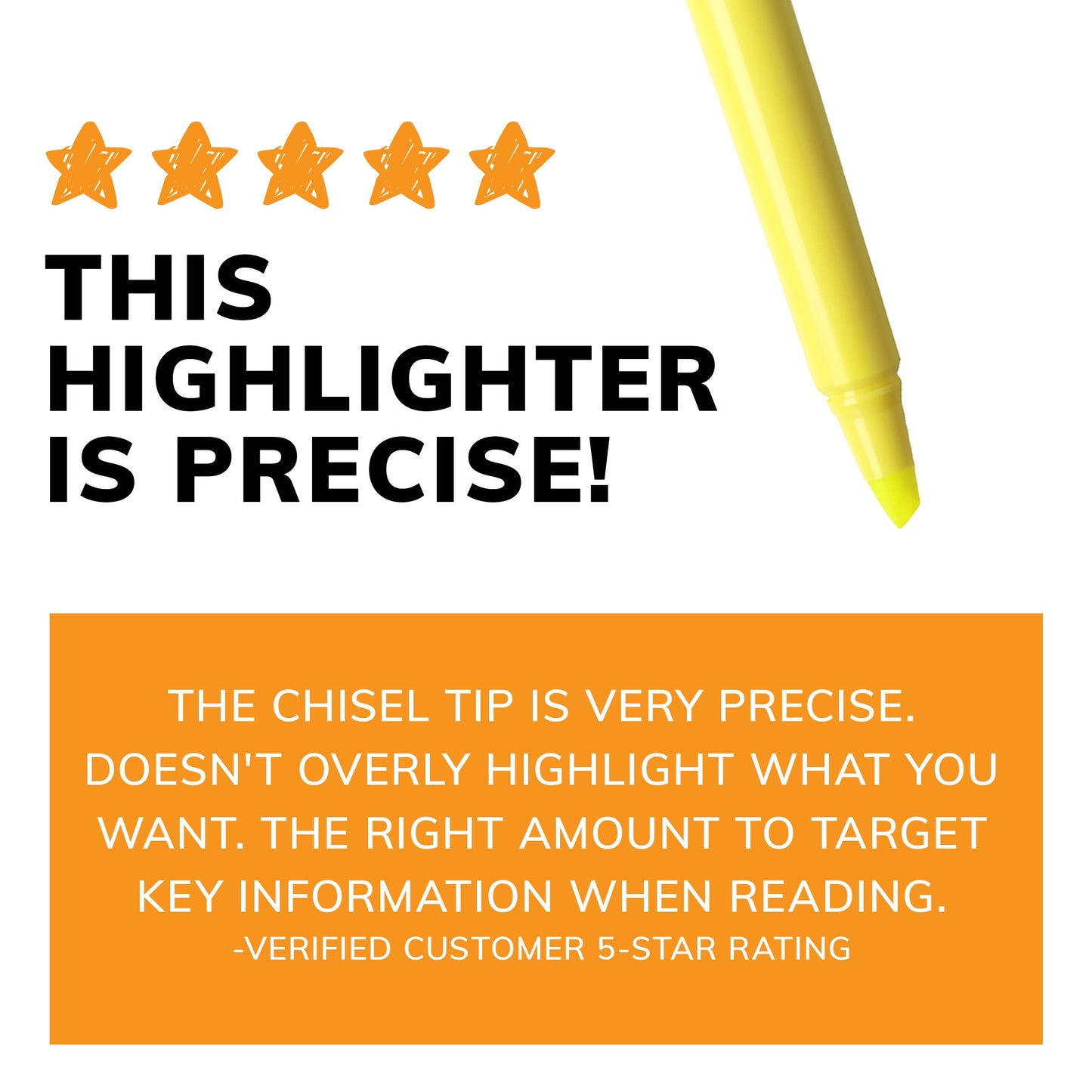 BIC Brite Liner Highlighter, Chisel Tip Pocket Highlighters, Yellow Highlighter, 5 Count