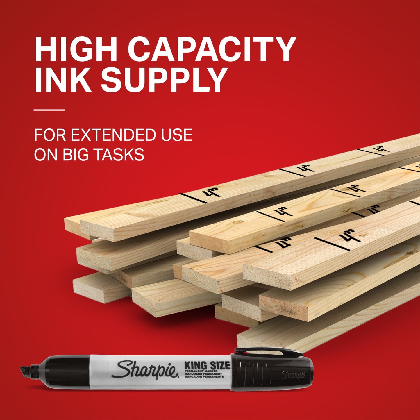(2 pack) Sharpie King Size Permanent Markers, Large Chisel Tip, Black, 12 Count