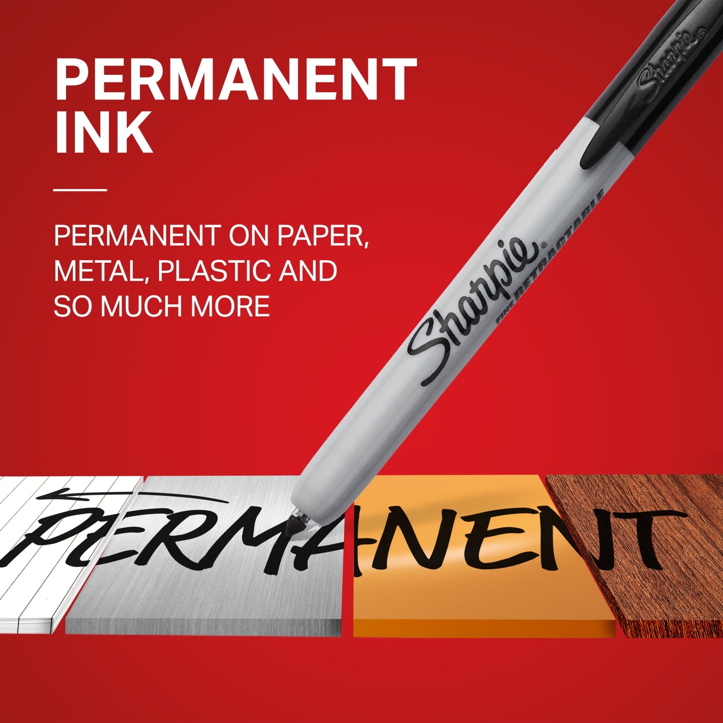 Sharpie Retractable Permanent Marker, Fine Point, Black