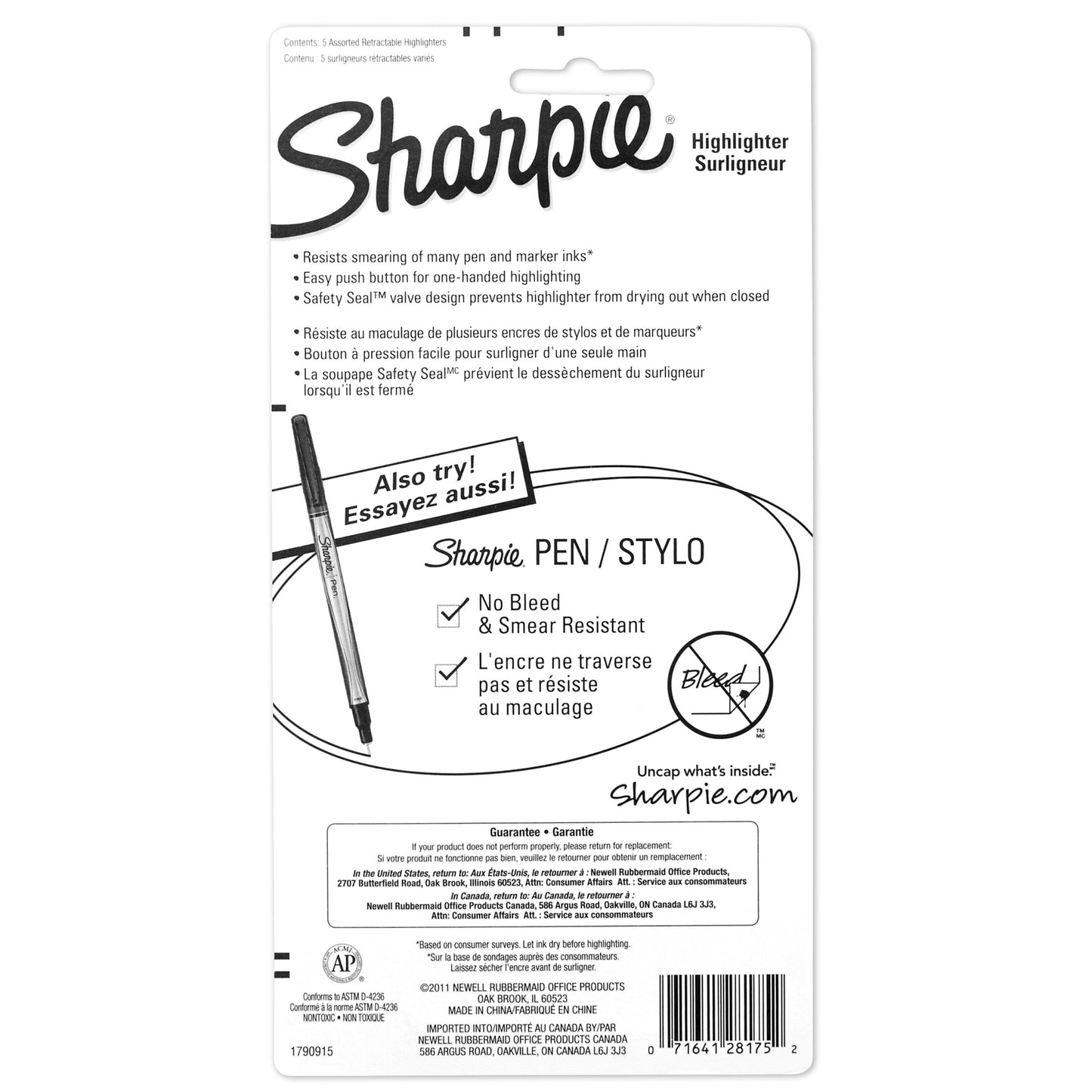 Sharpie Retractable Highlighters, Chisel Tip, Assorted Colors, 5 Count