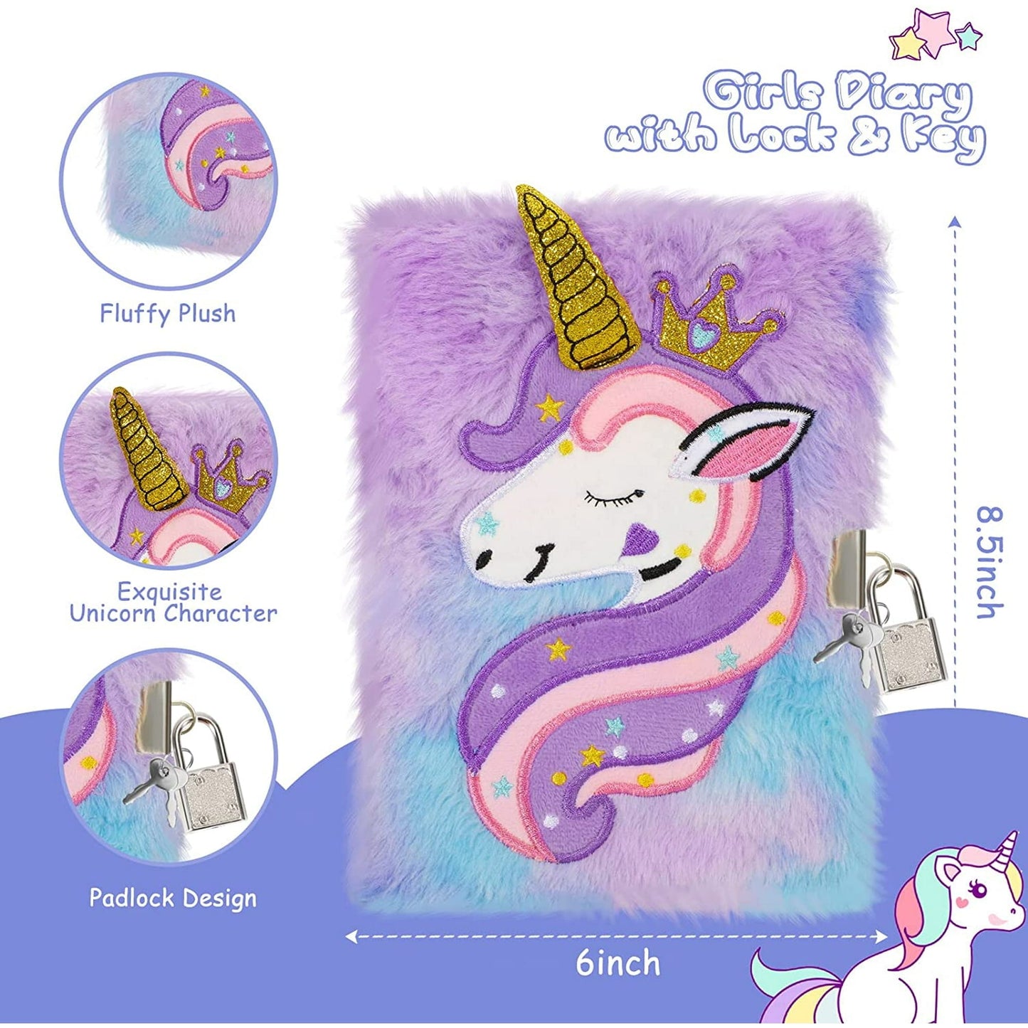 JYPS Mermaid Art Craft Kit for Kids, Glitter Fruit Scented Markers Set (56 Count)