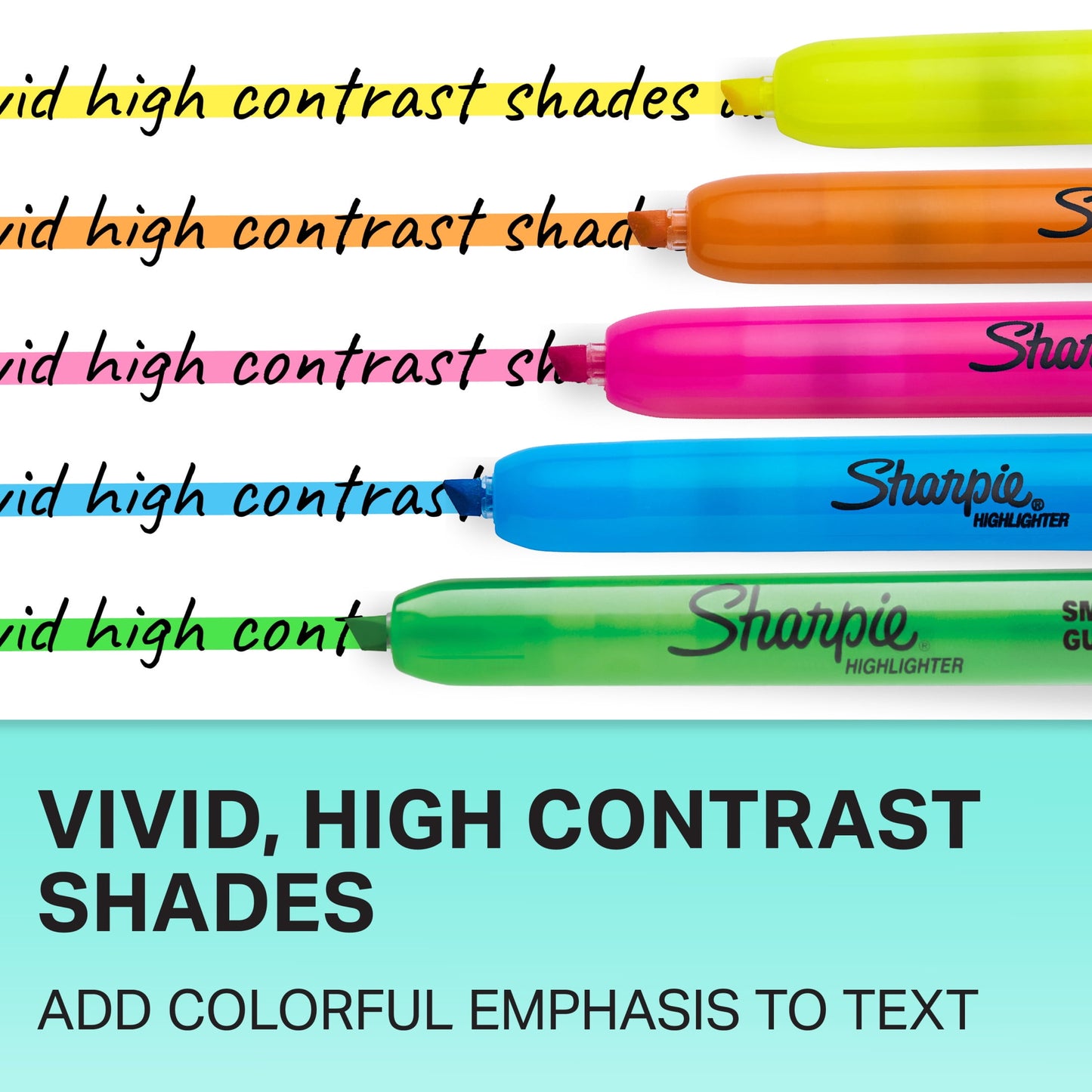 Sharpie Retractable Highlighters, Chisel Tip, Fluorescent Yellow, 12 Count