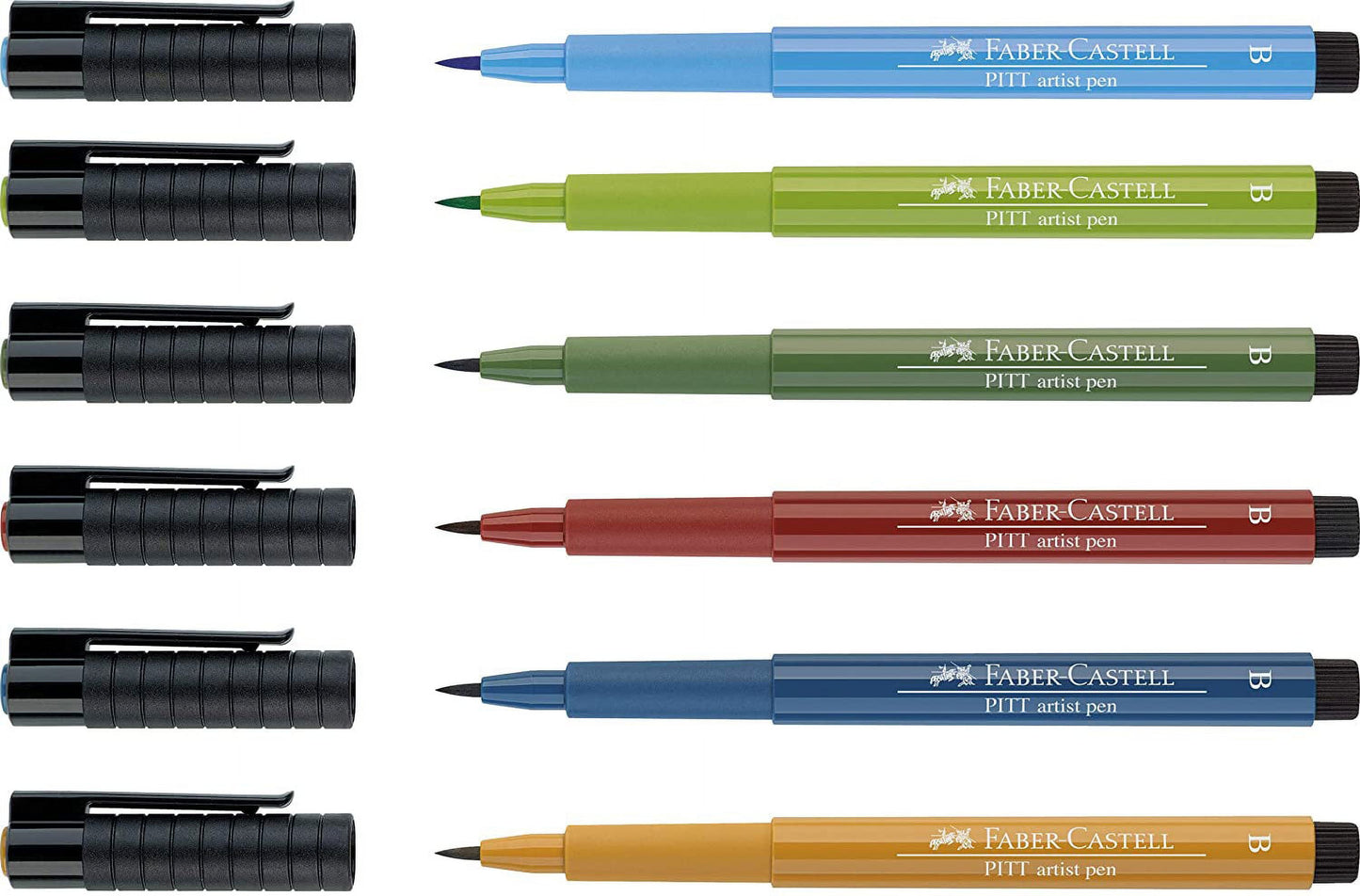 Faber-Castell – PITT Artist Color Brush – Wallet Set of 6 Landscape Markers