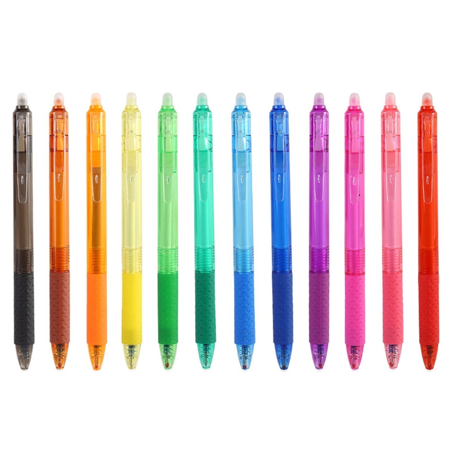 12-Pack Ballpoint Pens Red, Black & Blue Ink (1ml)Tri-Color Ballpoint Pens Set Multi-Color Pens,Smooth Writing Point Pens Convenient Multi-Color Pens Journaling Fine Point Pens for Home(Clear)