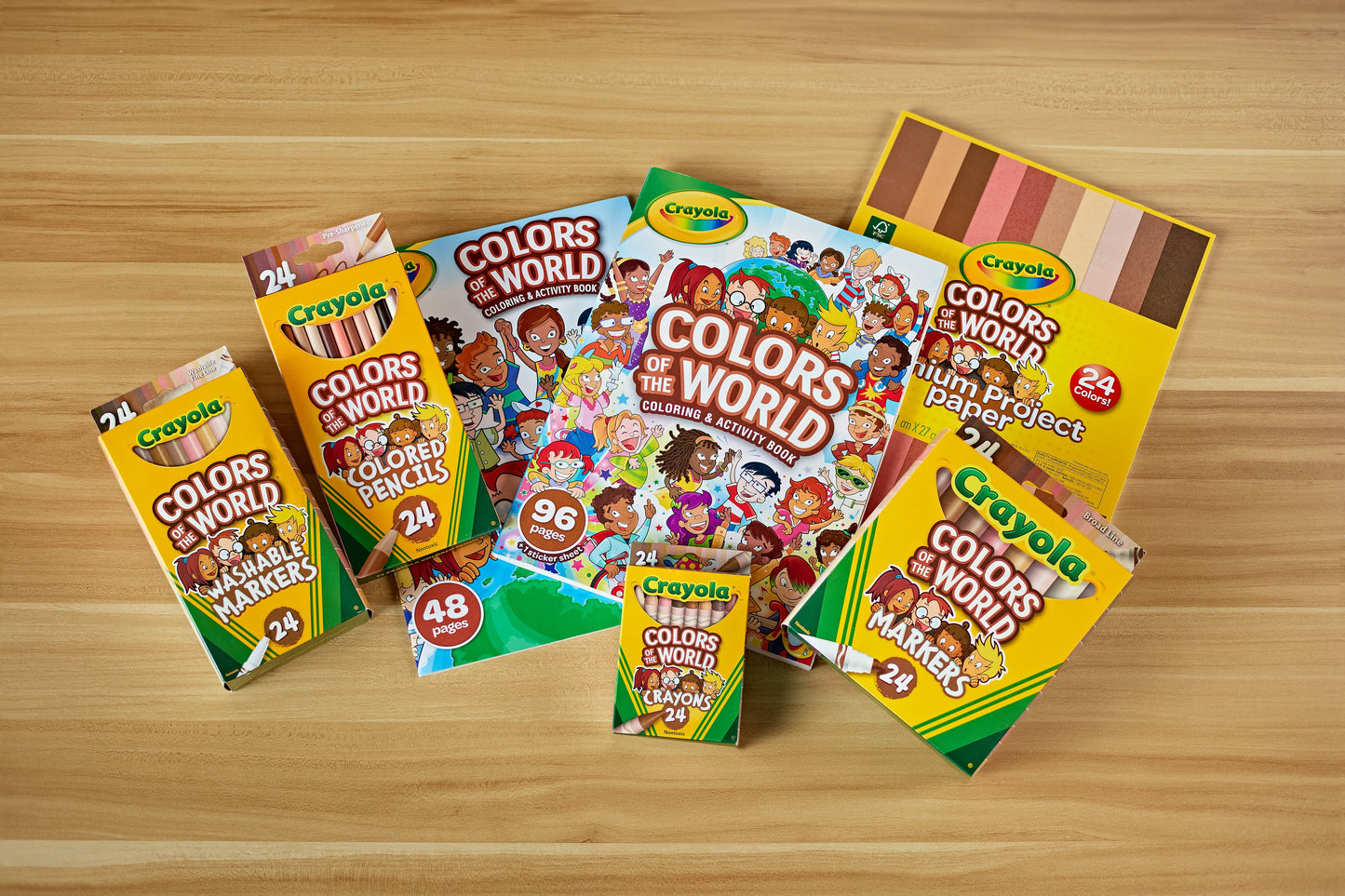 Crayola Colors of the World Art Markers, 24 Ct, Kids Stocking Stuffers, Holiday Arts & Crafts Supplies, Teacher Gift