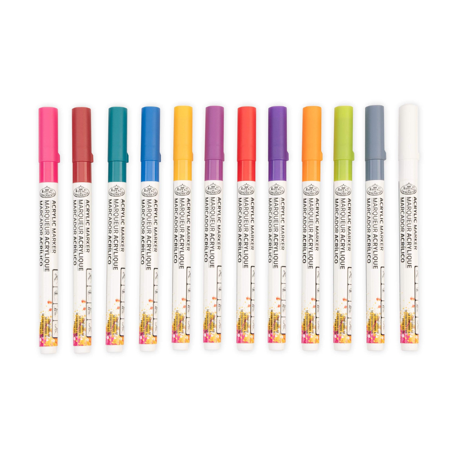 Royal & Langnickel 12 Piece Acrylic 1.2 mm Jewel Markers