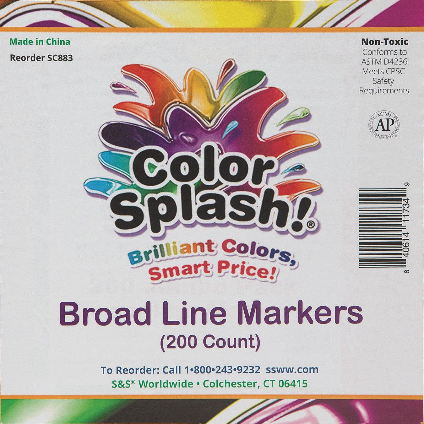 Color Splash!® Broad Line Marker PlusPack (Pack of 200)