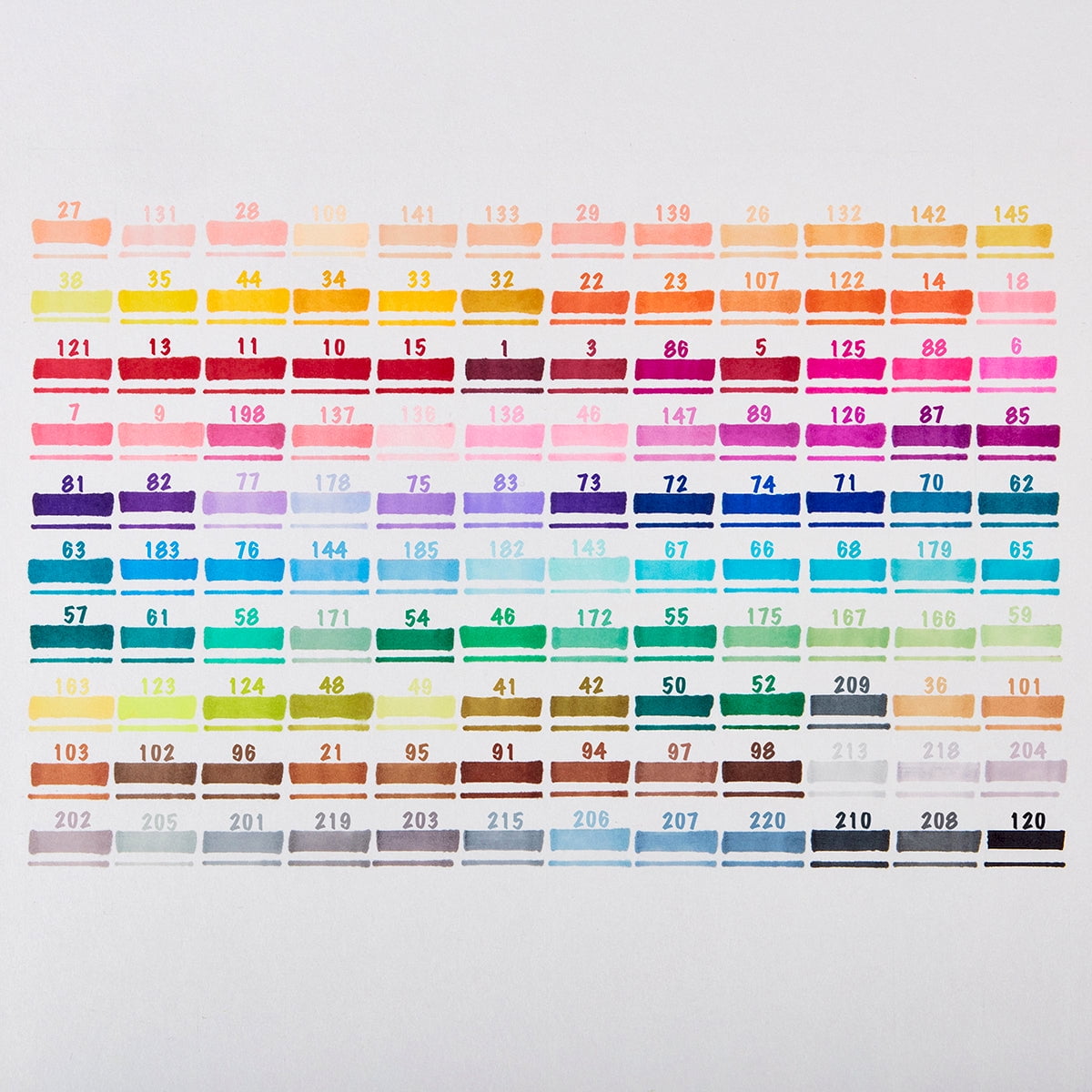 KINGART® 424-120 PRO Double-Ended Alcohol Ink Art Markers, 120 COLORS, Fine Poi