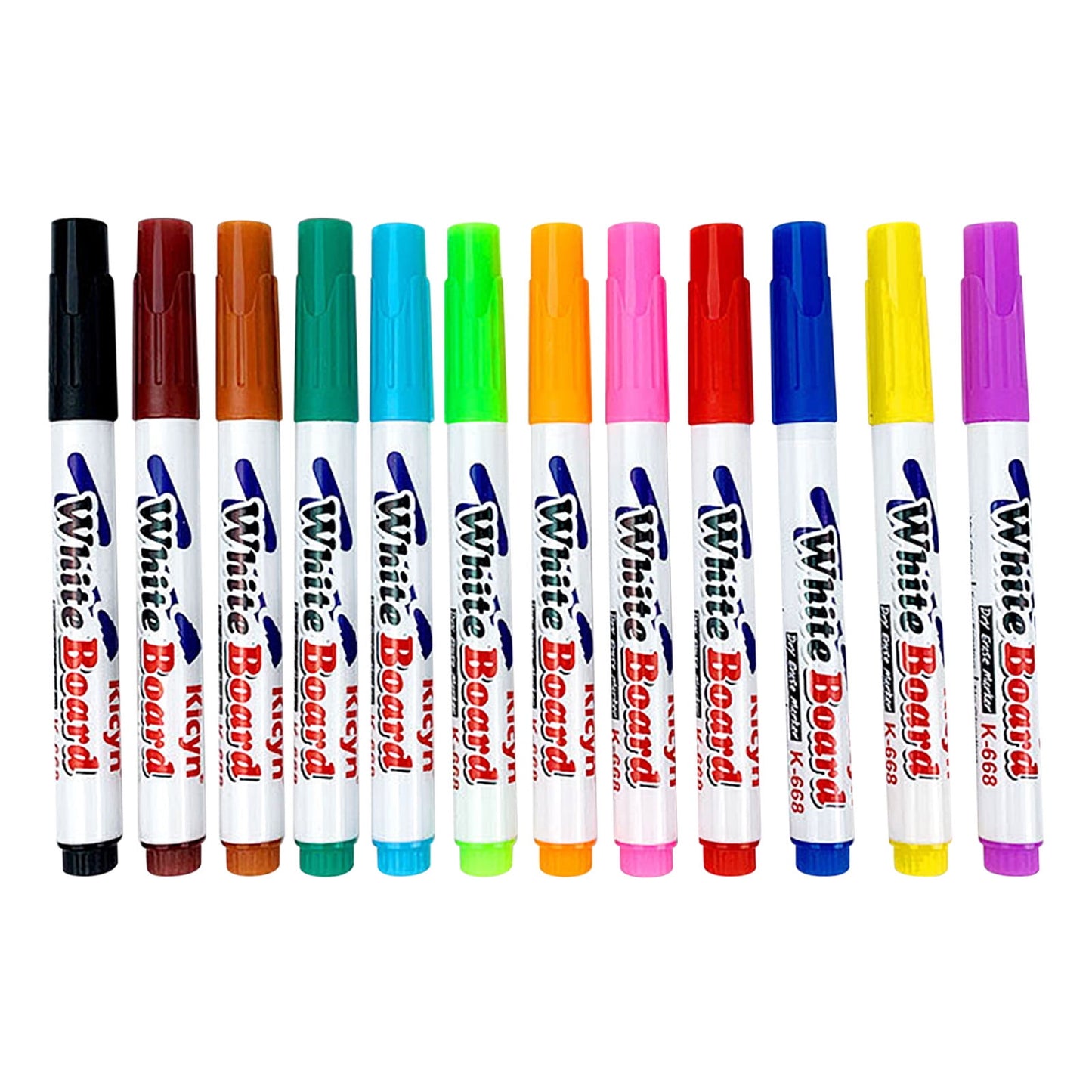 SDJMa Dry Wipe Pens Dry Erase Markers Low Odor Fine Tip Whiteboard Pens Pack of 12