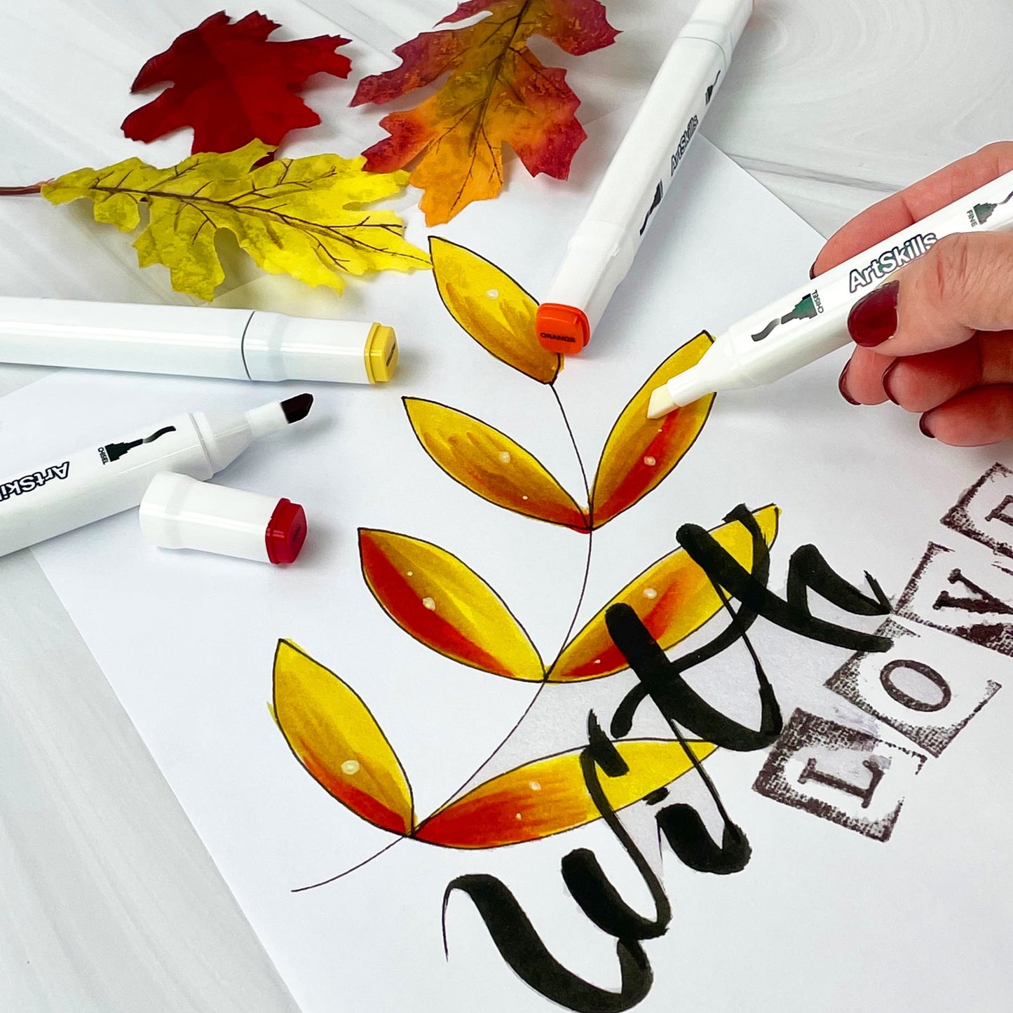 ArtSkills Dual Tip Alcohol Marker Set with 9" x 12" Paper Pad, Art Markers, 10 Pieces