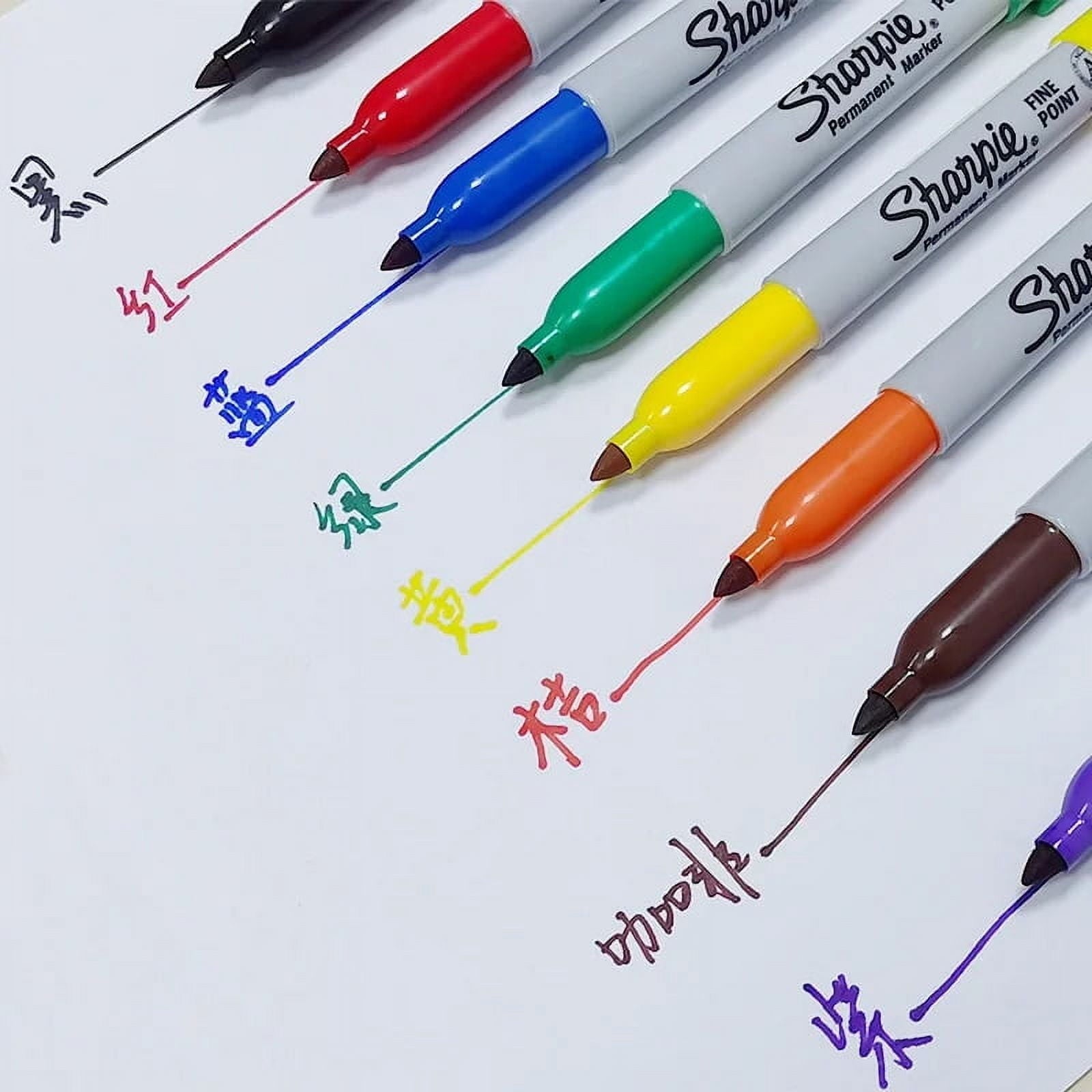 11 Colors Sharpie Paint Marker Waterproof Fine Point 1mm Permanent Art Dust-free Marker Pen Creative Doodling Writing Stationery yellow
