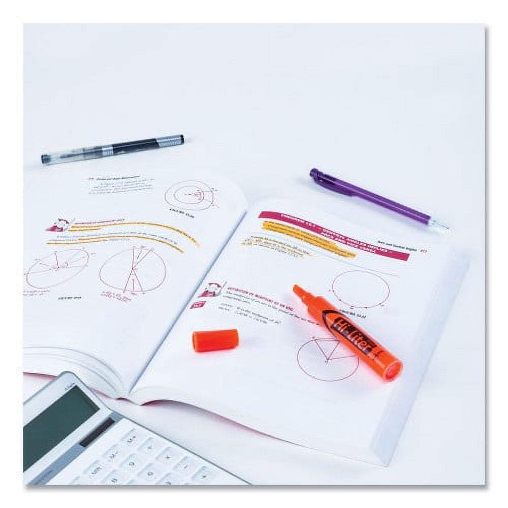 Avery HI-LITER Desk-Style Highlighters, Fluorescent Orange Ink, Chisel Tip, Orange/Black Barrel, Dozen