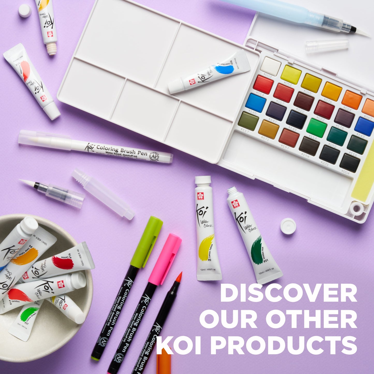 Sakura Koi Coloring Brush Pen Set, 48-Colors
