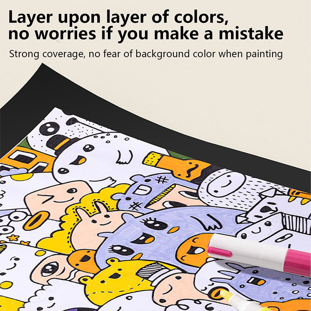 Deli Paint Markers Quick Drying Acrylic Marker Pens Paint Pens for Wood Rock Canvas (12 Colors)