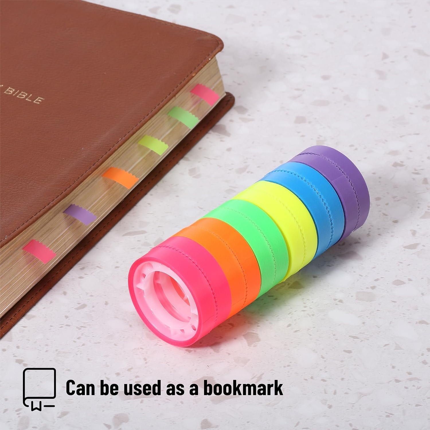 Mr. Pen Highlighter Tapes, Chisel-Point, Assorted Colors, 12 Count