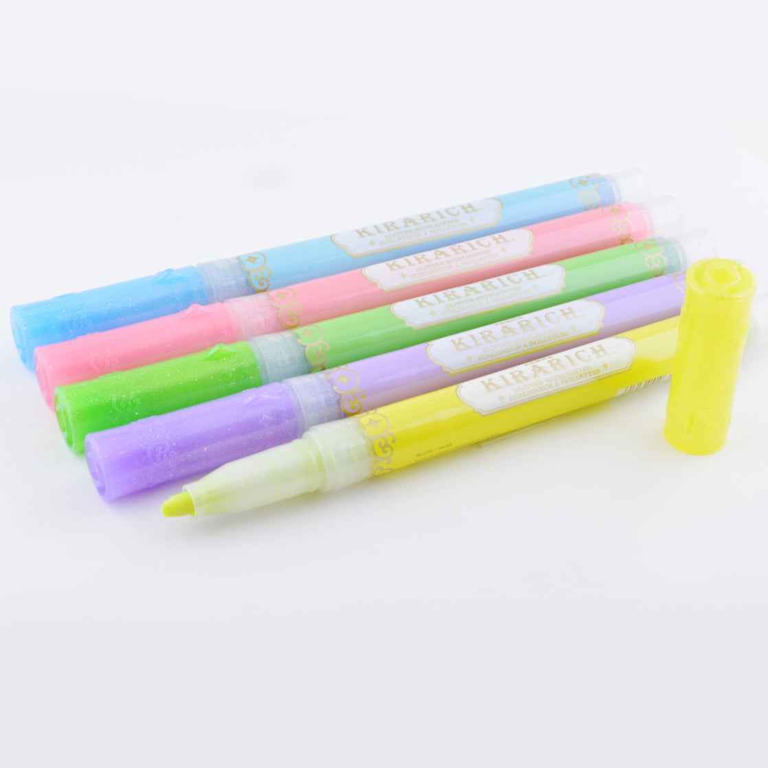 Zebra Pen Kirarich Glitter Highlighter, Chisel Tip, assorted colors, 5-pack