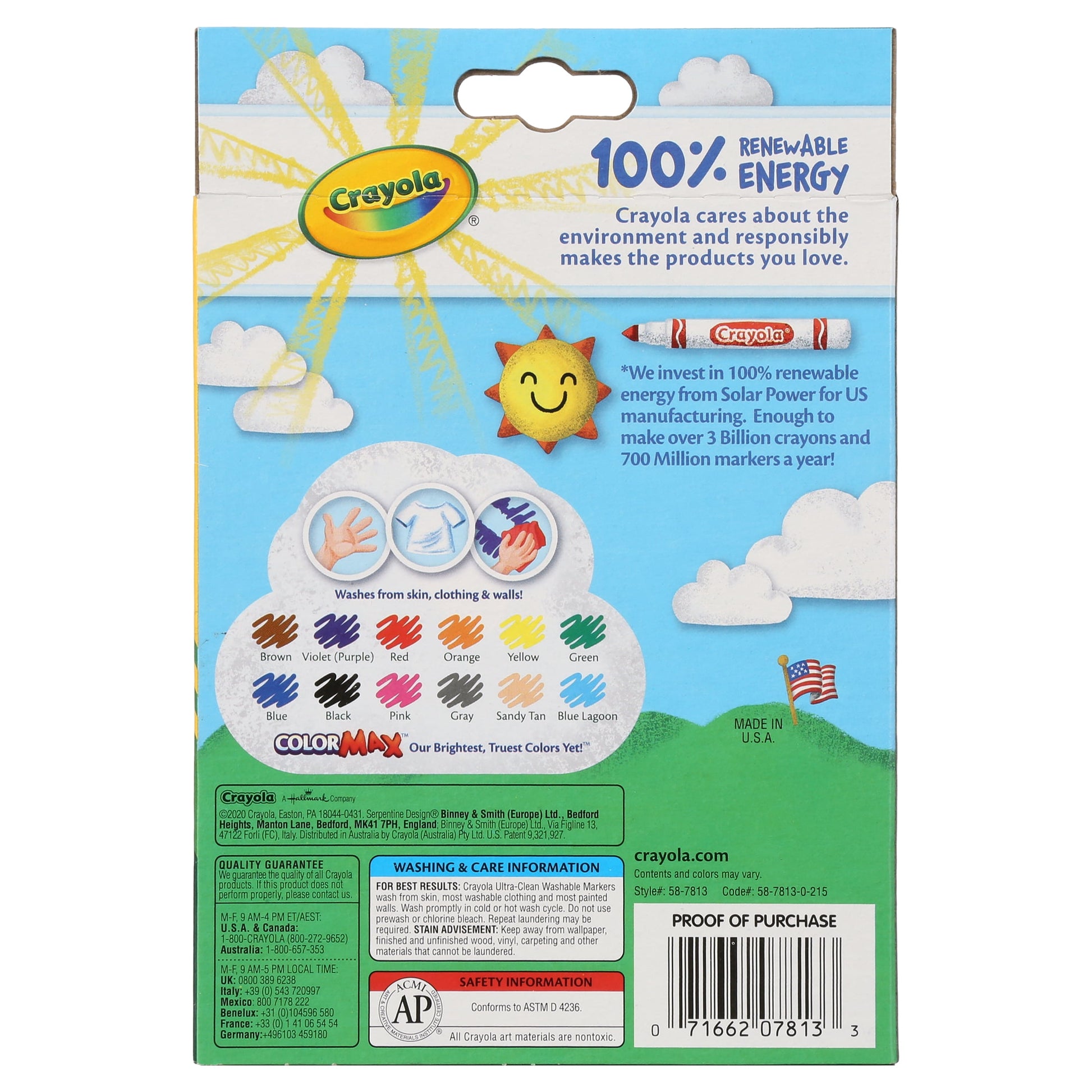 Crayola 12ct Fineline Washable Marker Set, School Supplies, Beginner Child