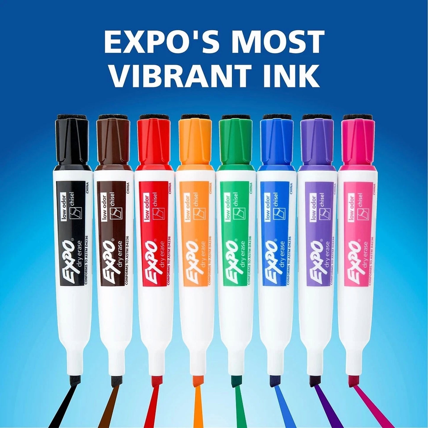 Expo Magnetic Dry Erase Marker Chisel Tip Assorted 4/Pack 1944728