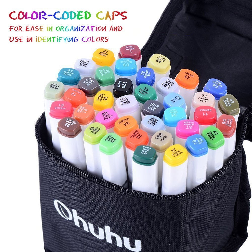 Ohuhu 60 Colors Dual Tips Permanent Art Marker