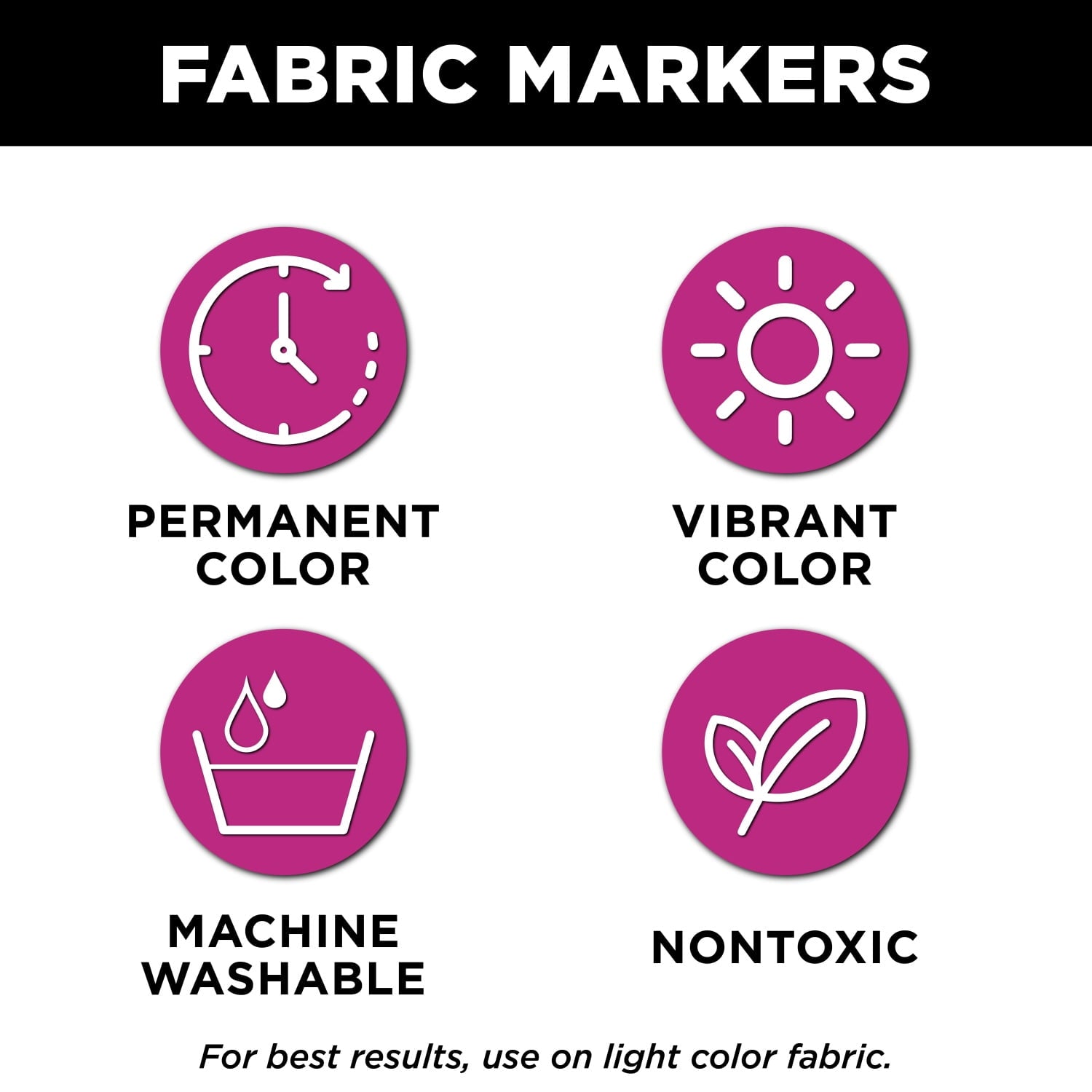 Tulip Fabric Markers, Multi-Colored, Fine, 20pk