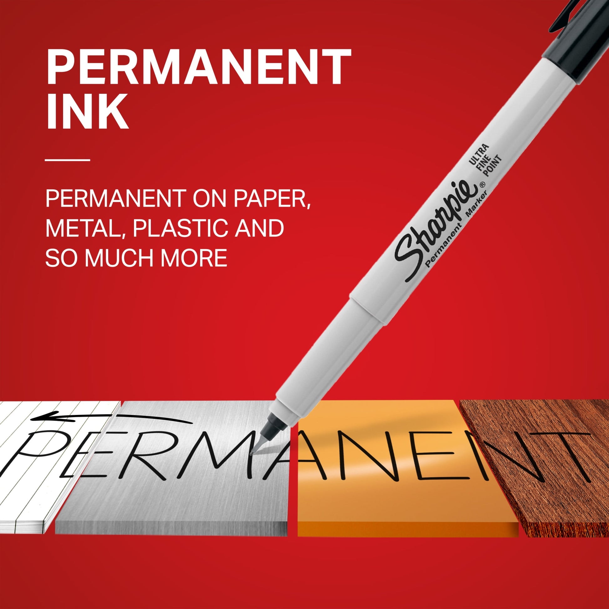 Sharpie Permanent Markers, Ultra Fine Point, Blue, Dozen