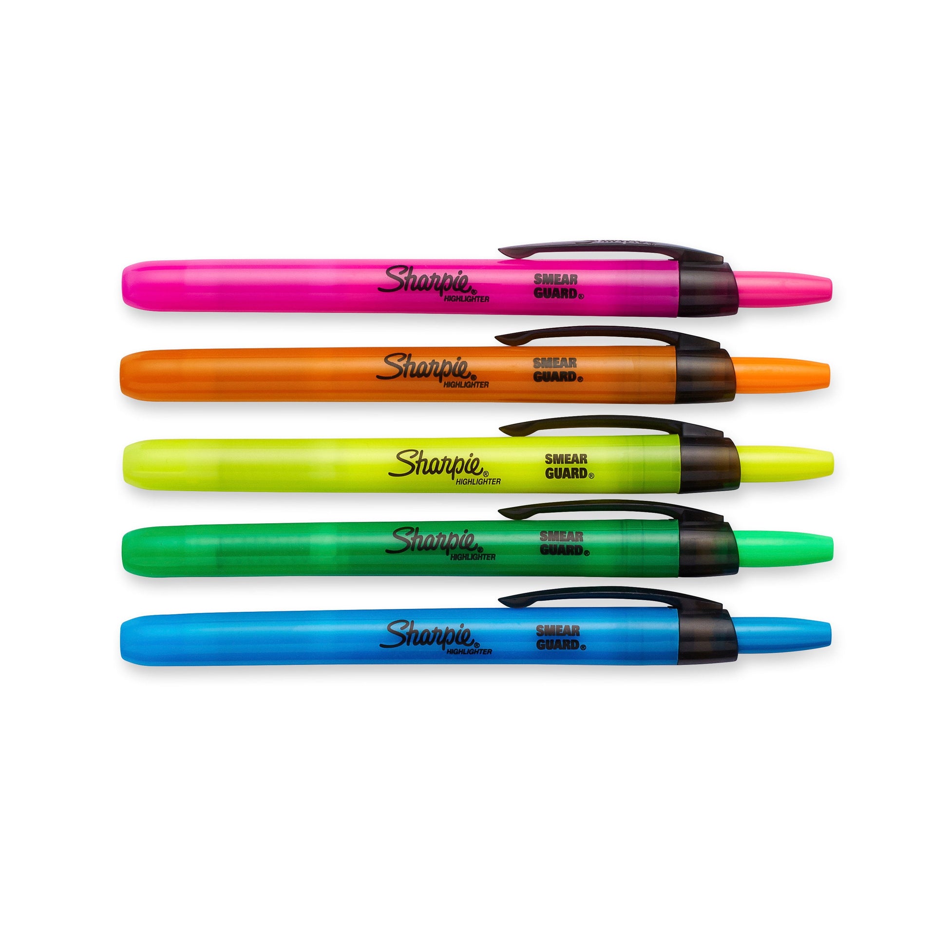 Sharpie Retractable Highlighters, Chisel Tip, Assorted Colors, 5 Count