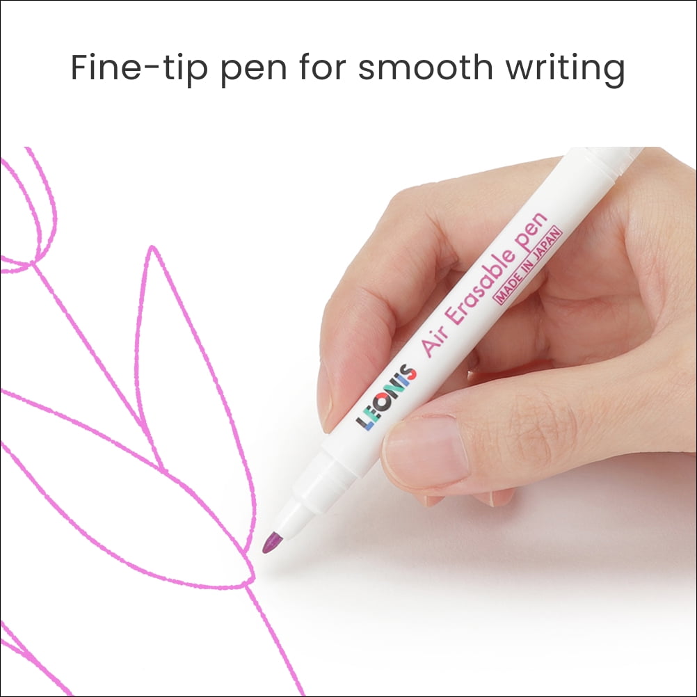 Leonis Disappearing Ink Fabric Marking Pen, 5 Count Pack, Pink