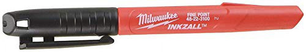 Milwaukee 48-22-3100 Inkzall Jobsite Fine Point Black Permanent Marker Pack of 48