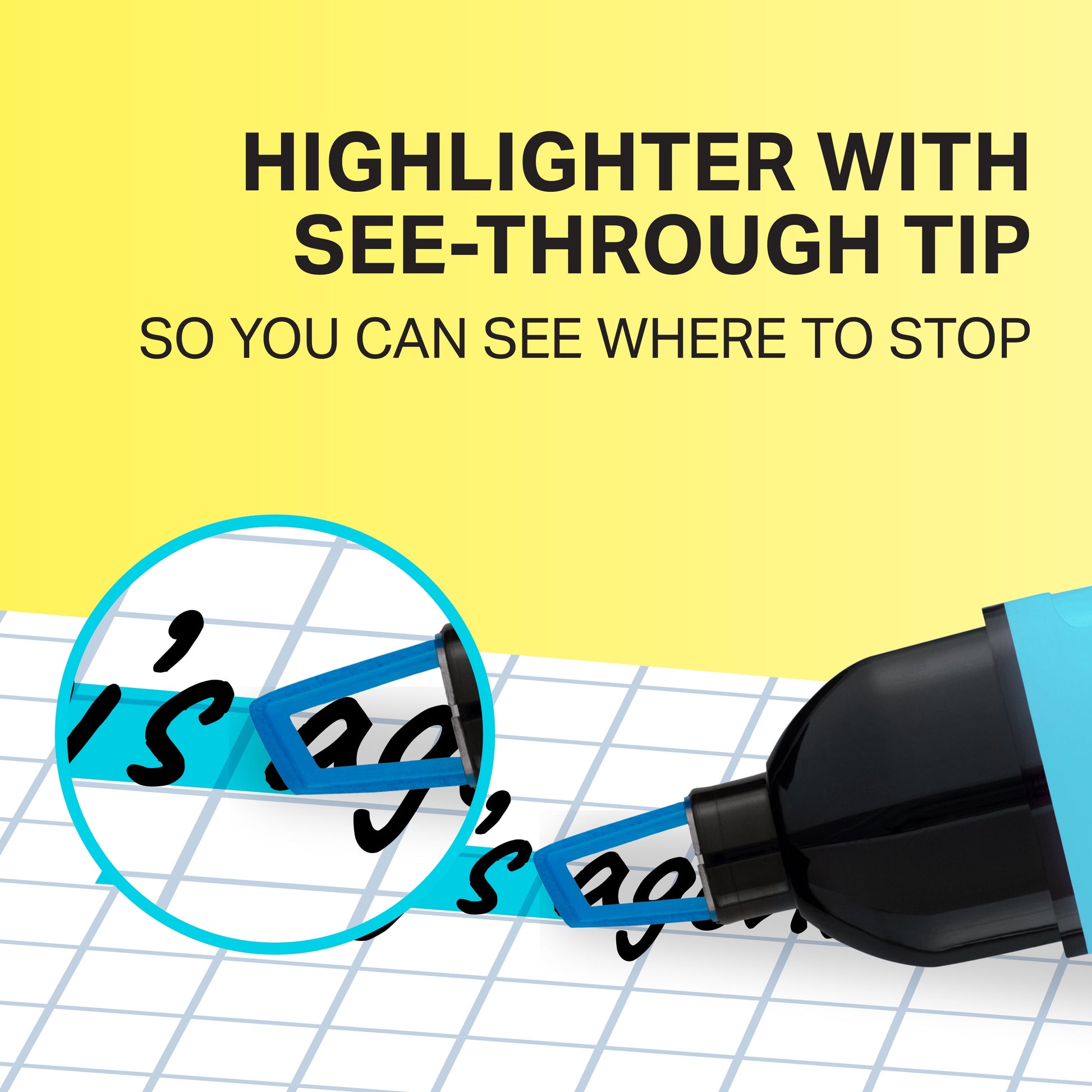 (4 pack) Sharpie Highlighter, Clear View Highlighter with See-Through Chisel Tip, Tank Highlighter, Assorted, 3 Count