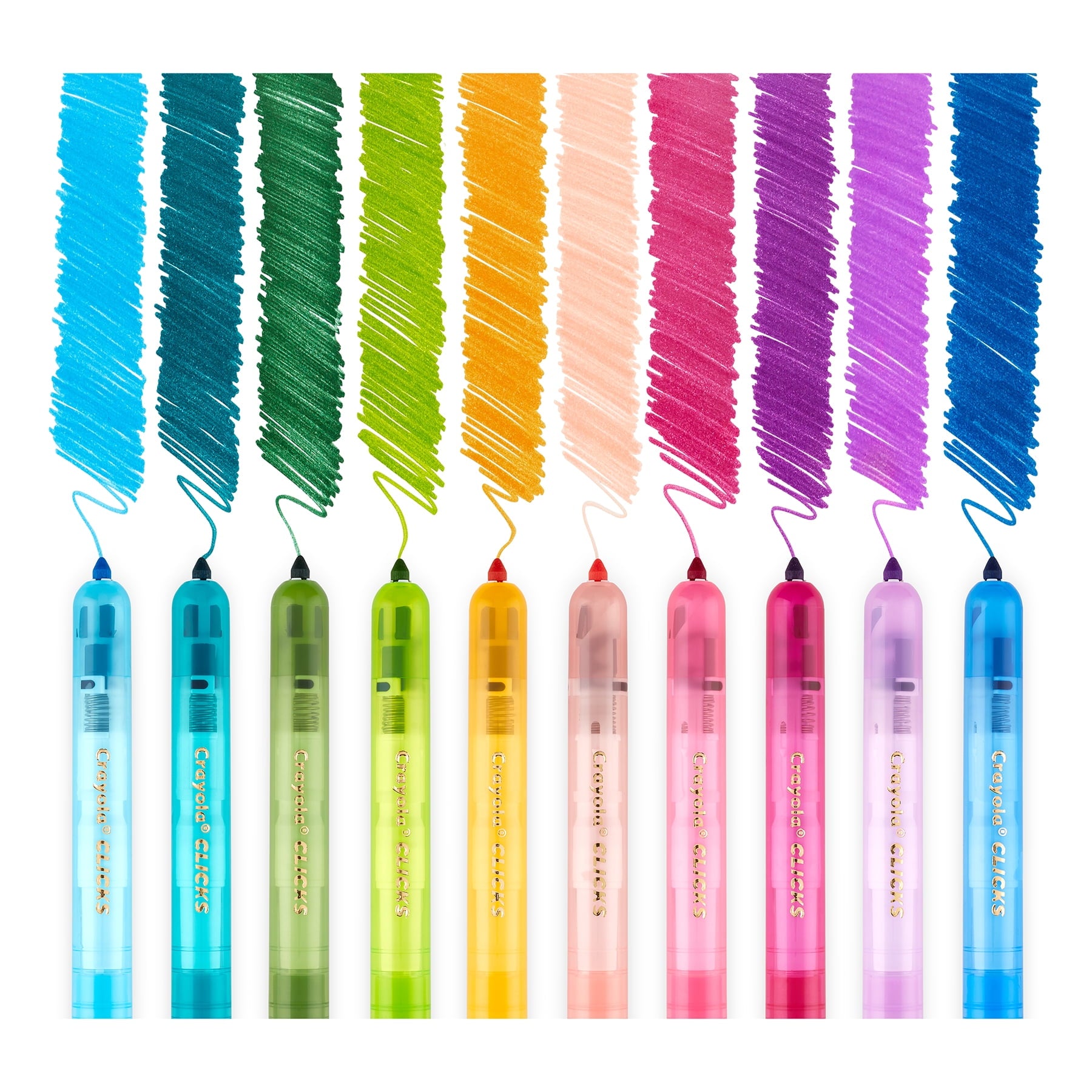 Crayola Washable CLICKS Retractable Markers, Bold/Bright Colors, 10 Count