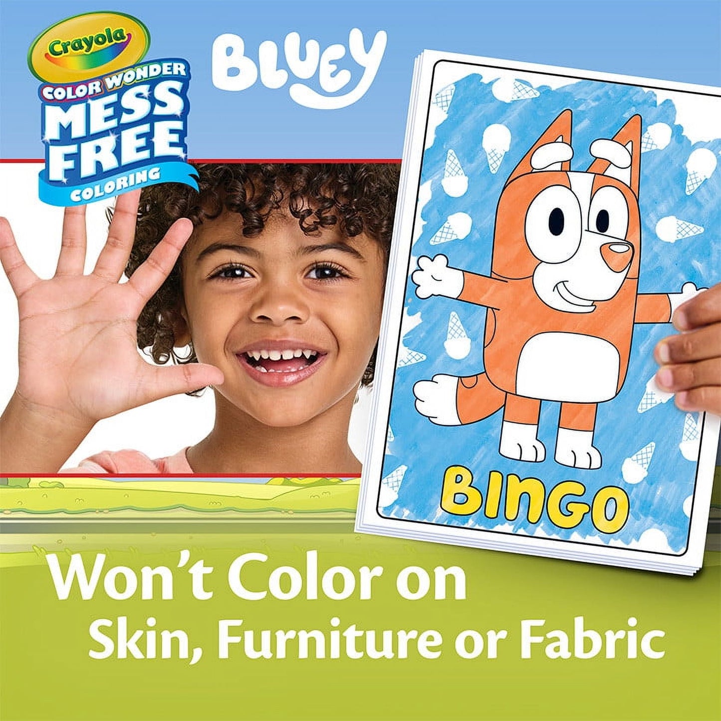 Crayola Bluey Color Wonder Mini Box Set, Toddler Craft, 12 Pgs & 4 Mess Free Markers, Bluey Gift for Girls & Boys, 3+