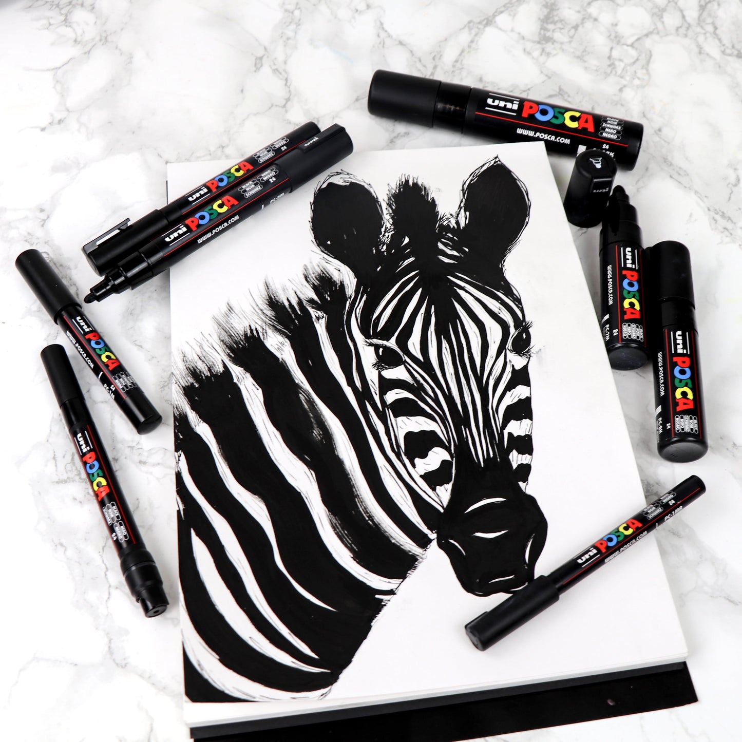 POSCA Paint Marker, PC-1M Extra Fine, Black