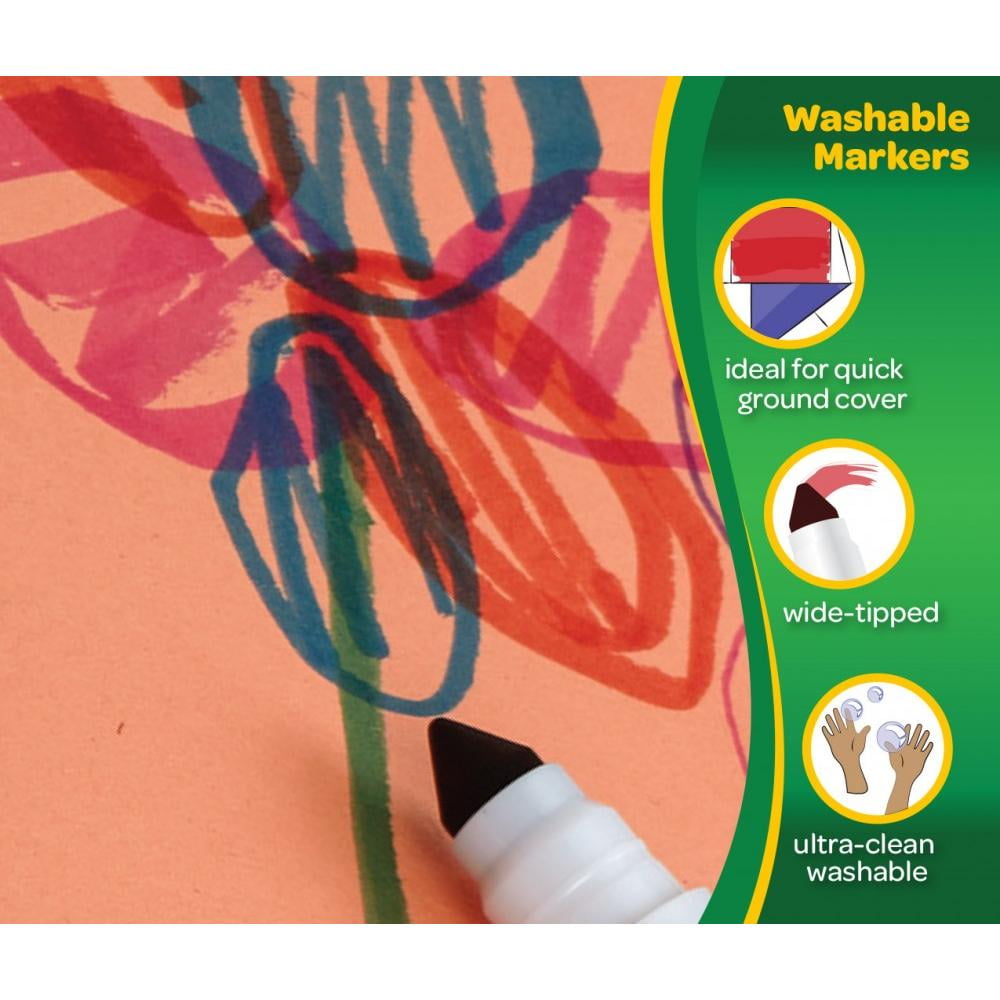 Crayola Broad Line Art Markers, Classic Colors, 10 Count, in Pack of 12