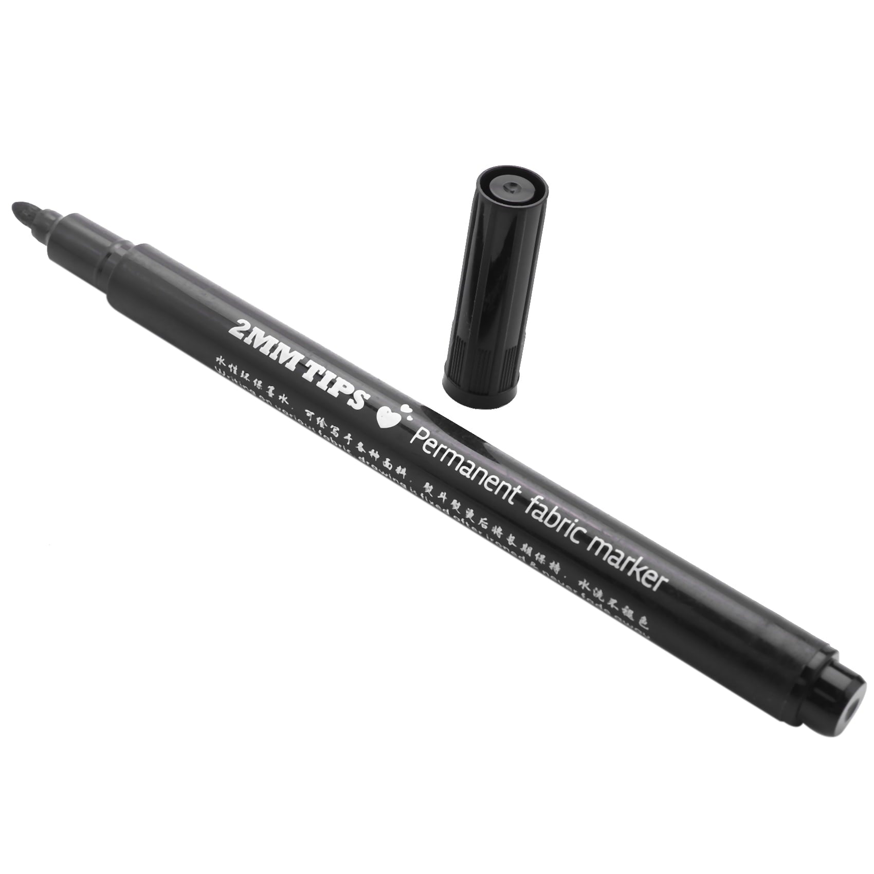 5 x Fabric Marker Permanent Colors for DIY Textile Clothes T-Shirt Shoes Black