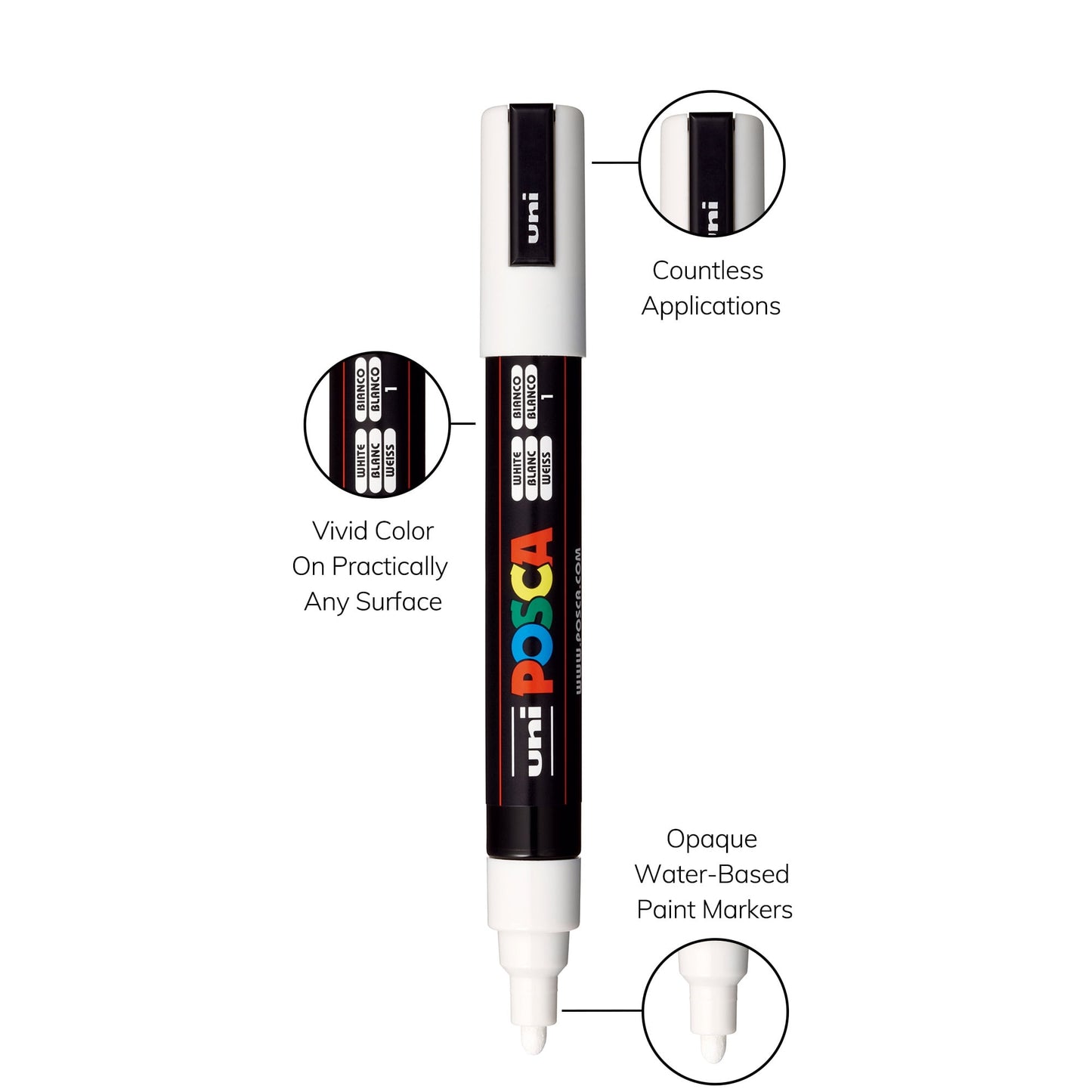 POSCA 8-Color Paint Marker Set, PC-5M Medium, Soft Colors