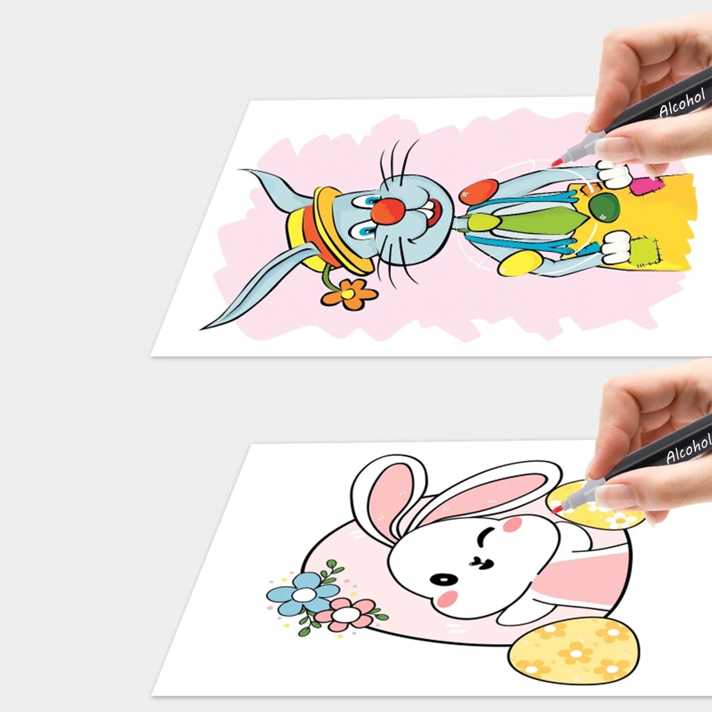 100 pcs Alcohol Markers Set, Double Ended Artist with Carrying Case Great for Coloring, Painting, Sketching, Card Making and Illustration