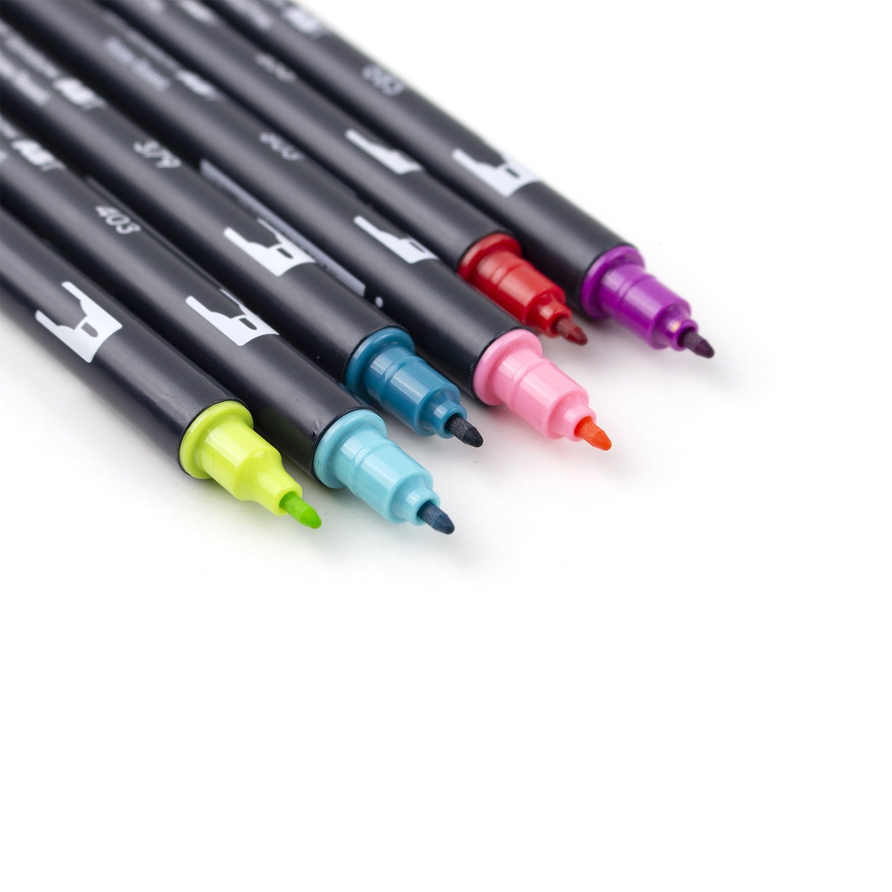 Tombow Dual Brush Pen Art Markers, Tropical Color Palette, 6 Pack