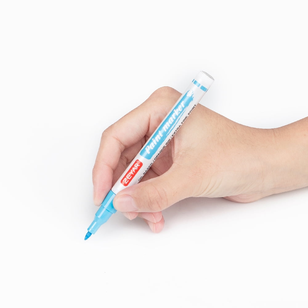 ZEYAR Paint Markers, AP Certified, Extra Fine Point, 18 colors, Permanent &amp; Waterproof ink, Works on Rock, Wood, Glass, Metal and Ceramic and Almost All Surfaces