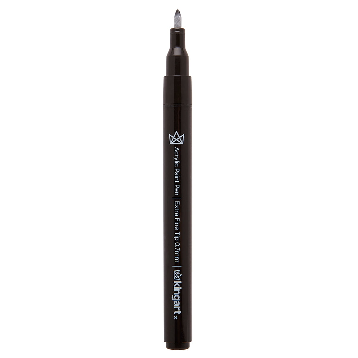 KINGART&reg; PRO Extra Fine Point Acrylic Paint Pen Markers, Black & White, Set of 6 (3 each)