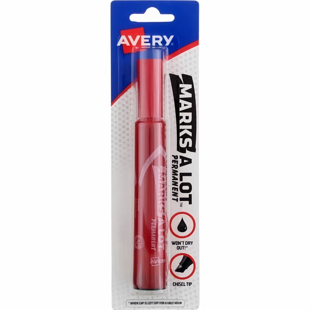 Avery Marks-A-Lot Chisel Point Permanent Ink Marker (Pack of 2)