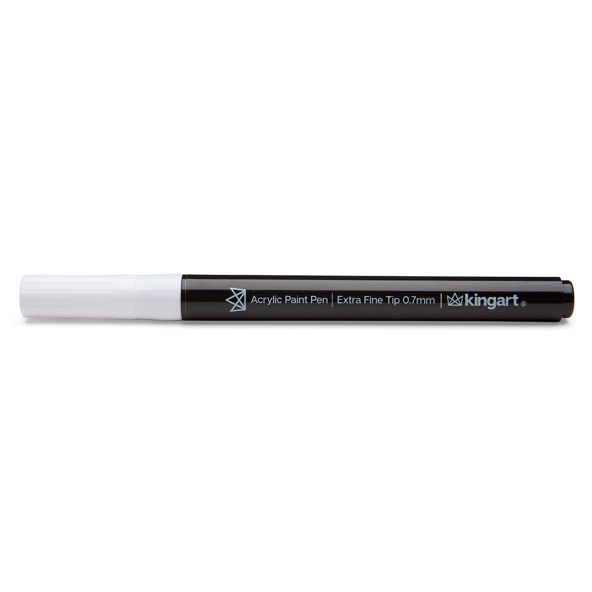 KINGART&reg; PRO Extra Fine Point Acrylic Paint Pen Markers, Black & White, Set of 6 (3 each)
