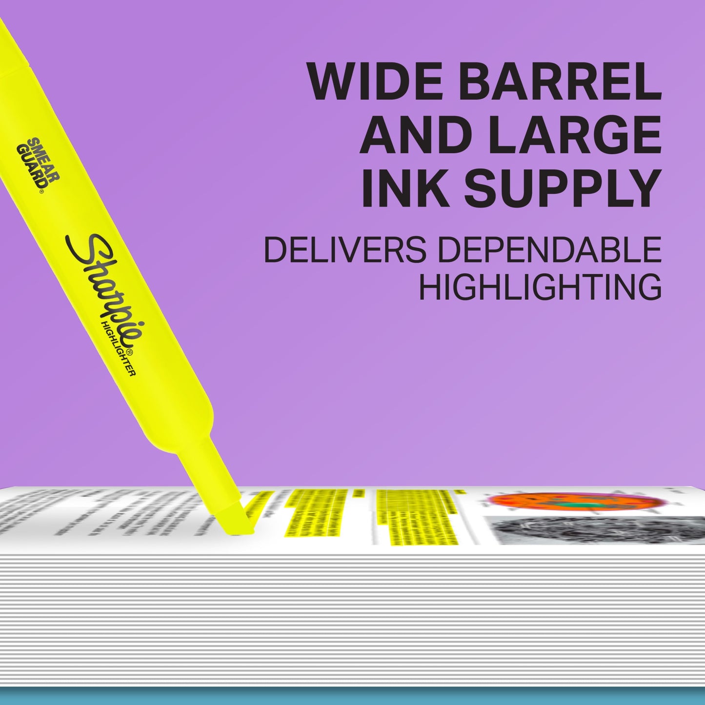 Sharpie Tank Style Highlighters, Chisel Tip, Fluorescent Yellow, Box of 36