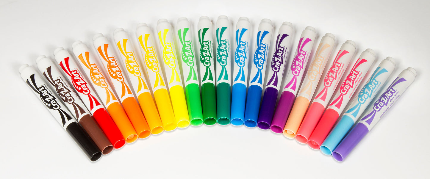 (4 pack) Cra-Z-Art 20 Count Multicolor Broad Line Washable Art Markers, Back to School Supplies