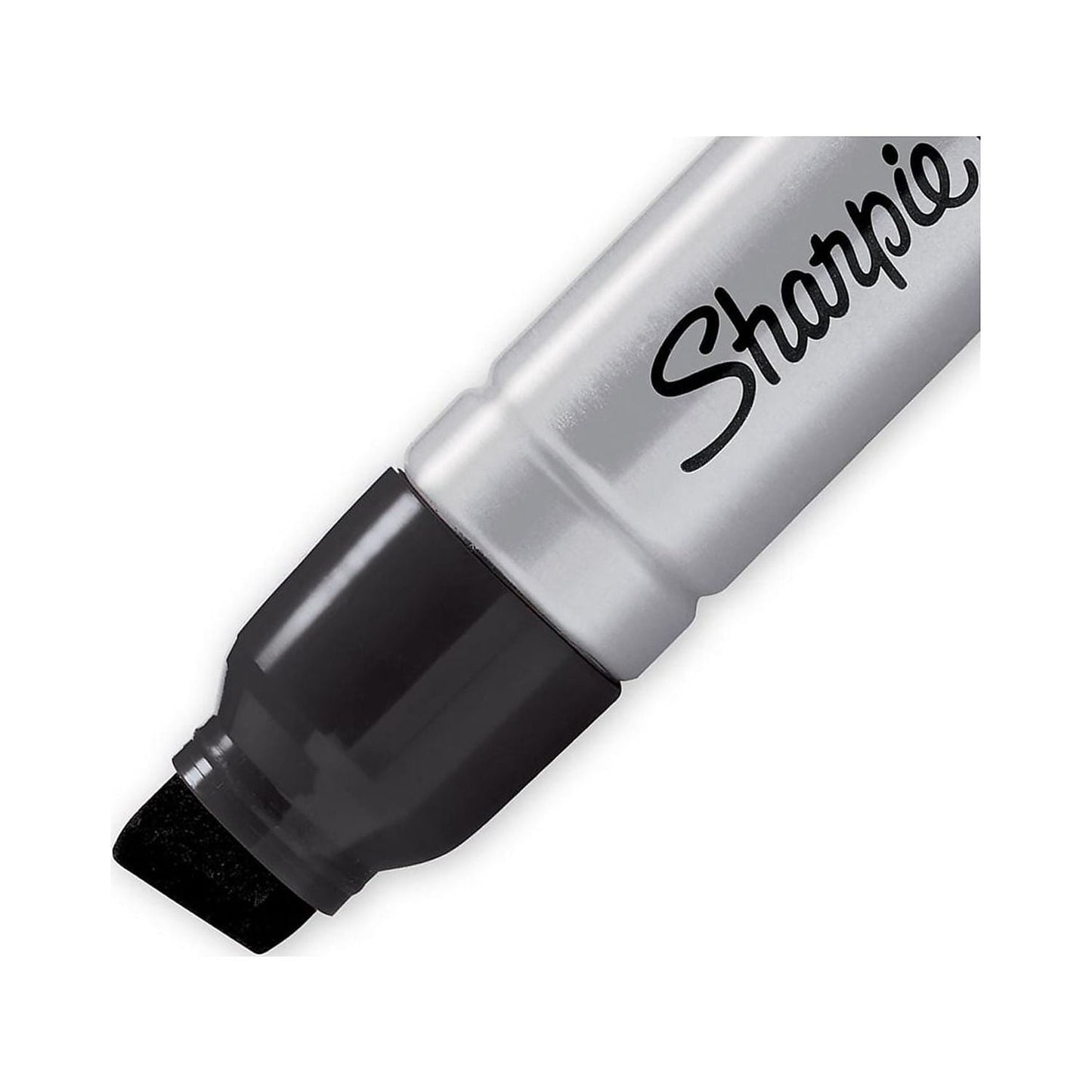 Sharpie® Magnum Permanent Markers, Chisel Tip, Silver Barrel, Black Ink, Set Of 6 Markers