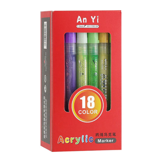 Christmas Savings Clearance! FELTREE 120ml Acrylic Marker Quick Drying Watercolor Pen Set Water-soluble Pigment Graffiti Art Painting Acrylic Pen, 5.2in